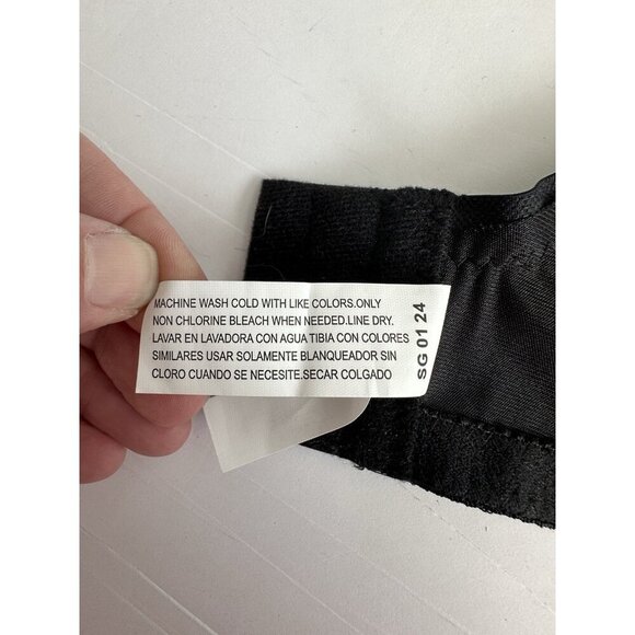 Women's 24/7 Comfort Black Bra Floral Print Size 40C Wireless Full Coverage NWOT - Picture 9 of 9